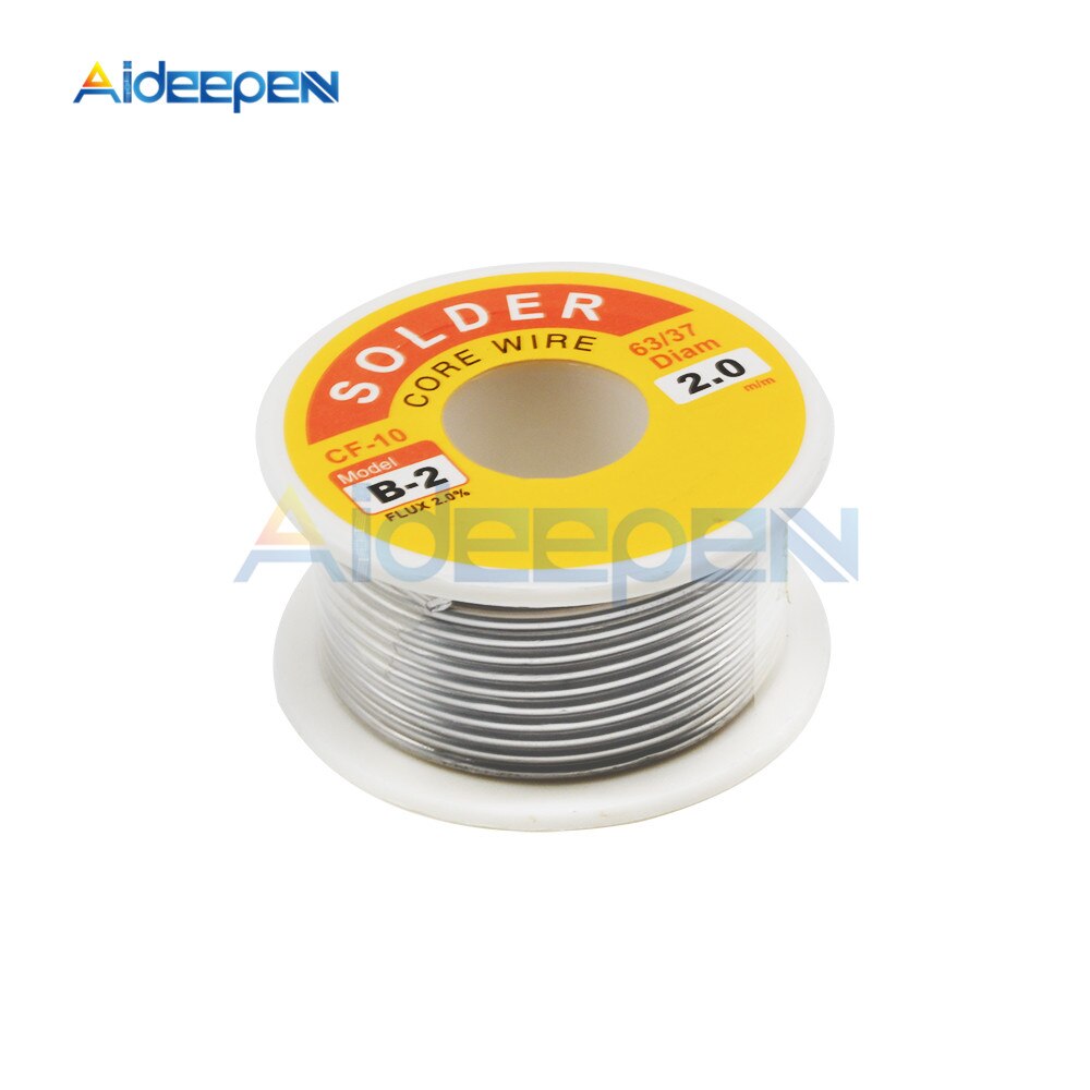 Wysoka czystość 2mm strumień 2.0% 45FT cyna ołów cyna robić lutowania topnieć kalafonia lutowany drut lutowniczy rolka nie-czysty 100g