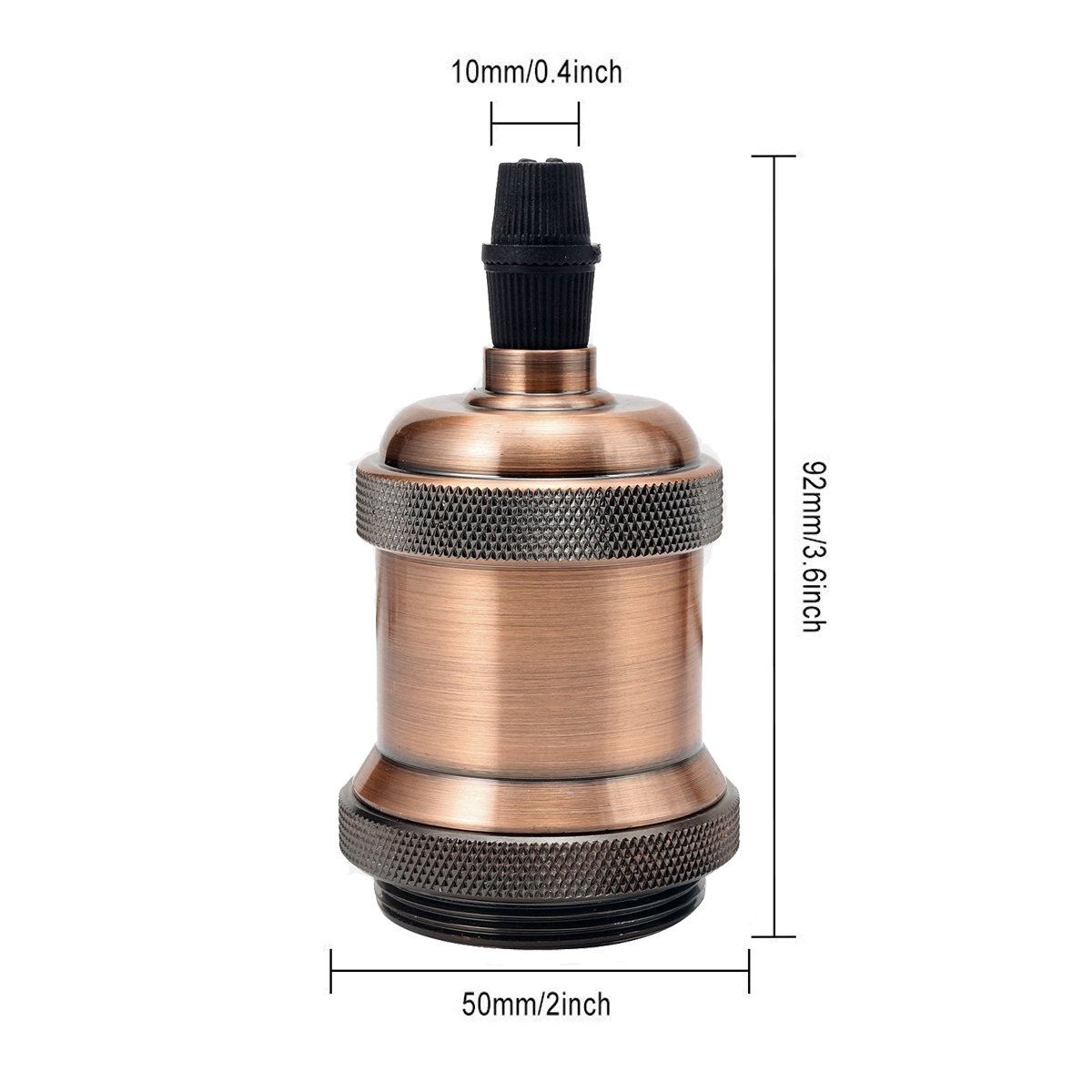 Vintage Lamp Base E26 E27 DIY Industrial Edison Pendant Light Socket Screw Fixture Fitting Lamp Holder Antique Brass Lampholder: Brown