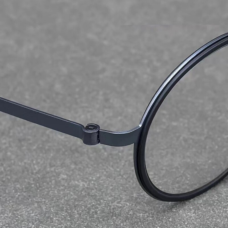 Dänemark Titan Ultraleichte Brille Rahmen Männer Frauen Runde Brillen Schraubenlose Brille Optic Rezept Brillen 9707