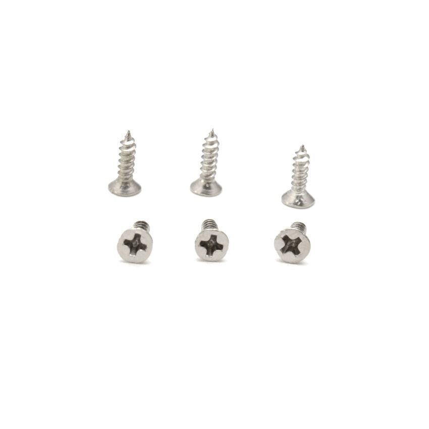 100PCs 2*6mm 2*7mm 2*8mm Flat head screw Carpenter's small screw Furniture wooden box hardware accessories: silver / 2x8mm