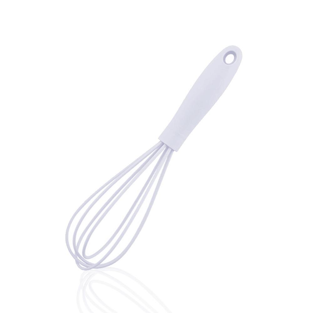 1pc Silicone Egg Whisk Manual Hand Mixer Self Egg Stirrer Milk Drink Coffee Whisk Mixer Kitchen Egg Tools: White