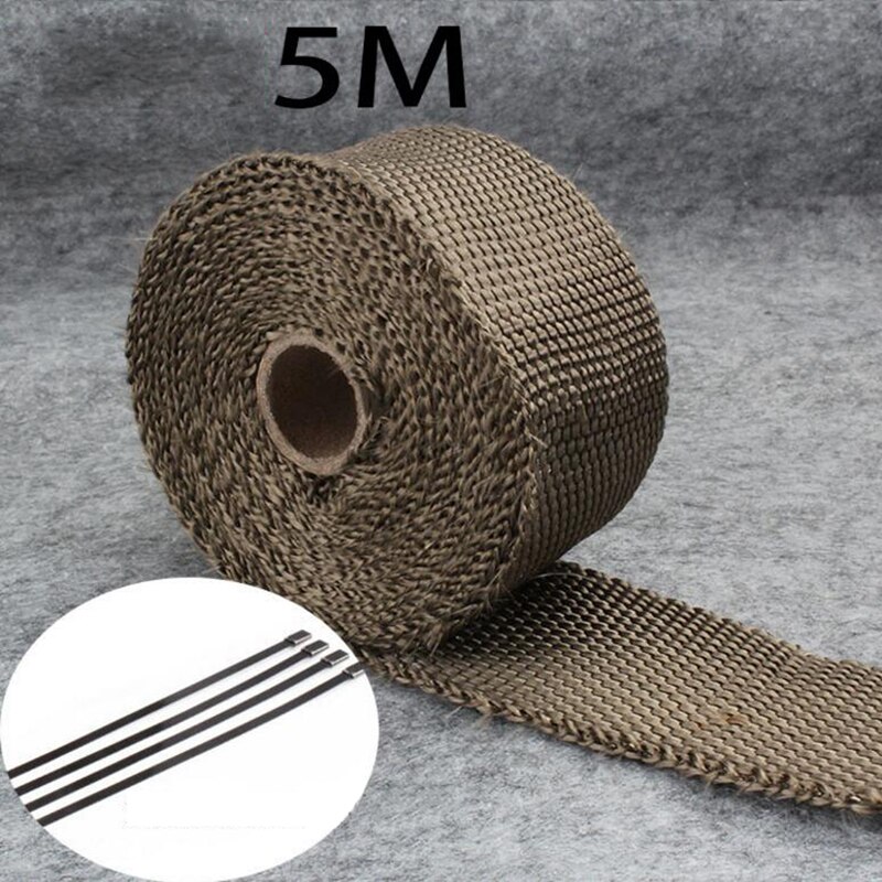 thumbnail image 2 of Glass Fiber Exhaust Heat Wrap,5M Car Insulation Tape 2 of 9