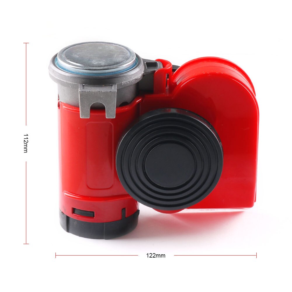Red Snail Compact Air Horn 12V 115dB Air Car Truck Multi-tone &amp; Claxon Horns 450Hz for Cars Vehicles Motorcycle Boat RV