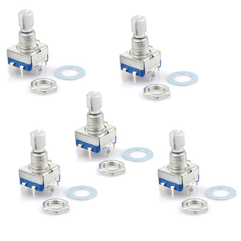 5pcs/set 15/20mm Digital Potentiometer Plum Handle EC11 Rotary Encoder Coding Switch with 5 Pin for DVD Player Monitor: 15MM