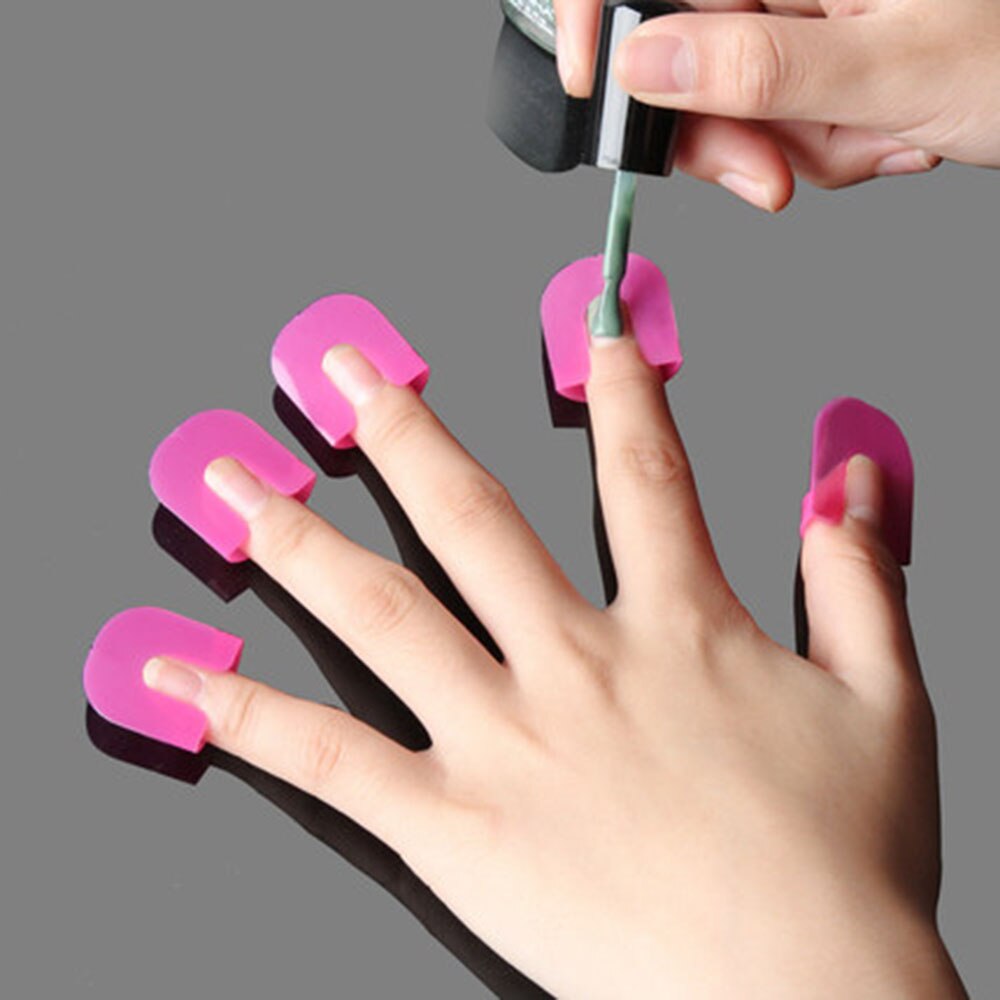 26 stk negleforlængerstencil negleformbeskytter dæksel spildsikkert fransk manicure neglelak skabeloner nail art værktøjer 10 størrelser