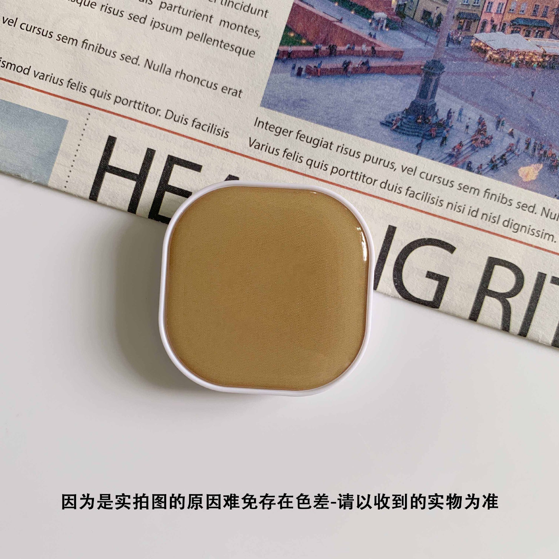 Solid Color Square Phone Holder Foldable Tablet Stand Socket Finger Fit Easy Grip Universal for iPhone 11 X XR Xiaomi note 9 pro: N14 Brown