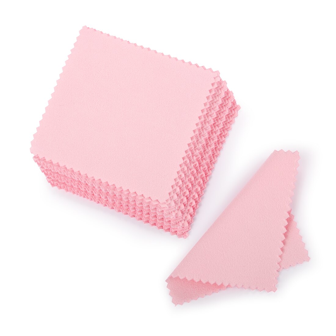 10 Teile/los Schmuck Reinigung Tücher Abwischen Tuch Von Schmuck Mit Individuelle Paket Weiche Sauber Wischen Werkzeug Für Silber Gold Anti staub: Rosa