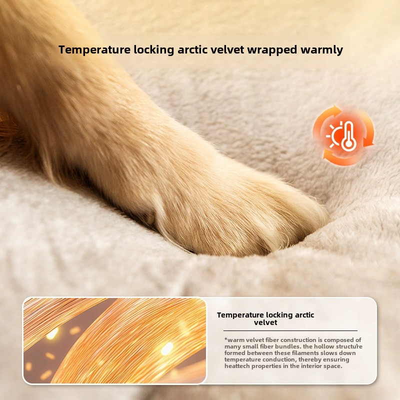 Perrera para perros de invierno cálida, cama lavable desmontable para perros, tienda para dormir profunda para perros medianos y grandes, estera para casa, suministros para mascotas