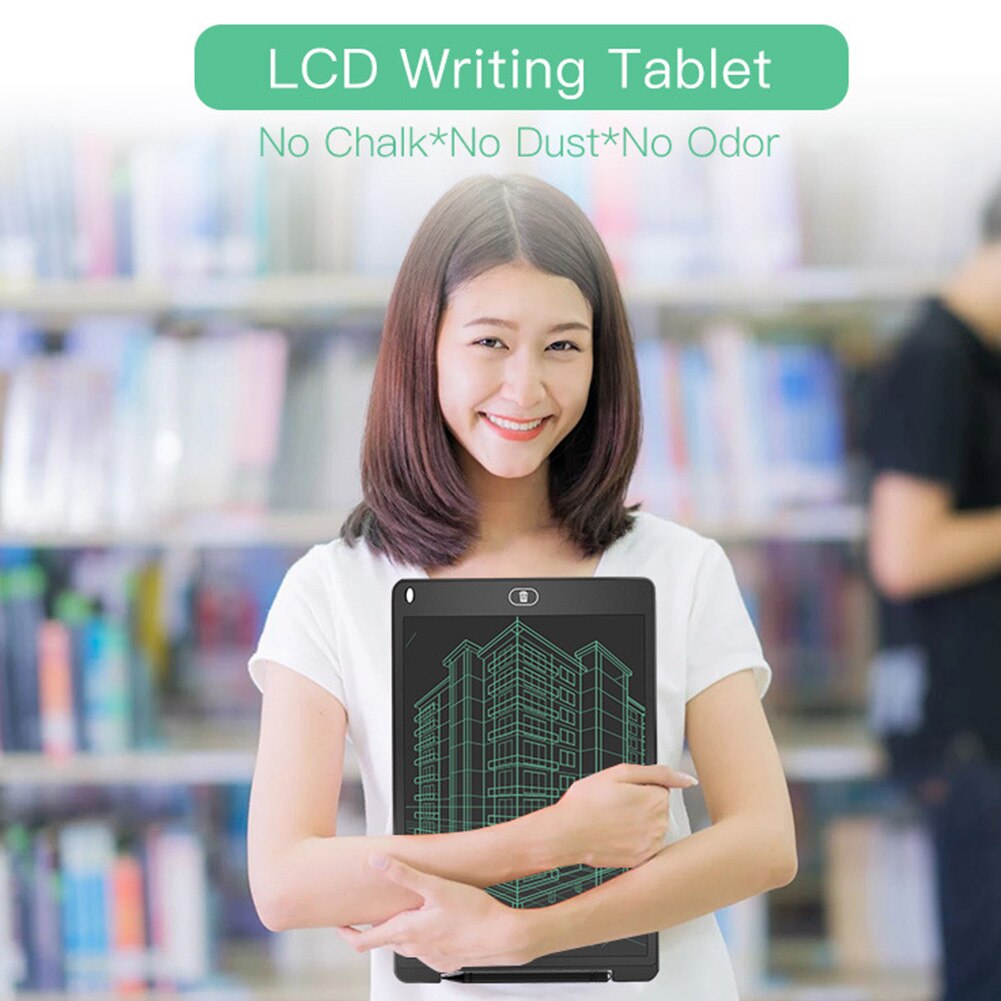 12 inch Portable Smart LCD Writing Tablet Electronic Notepad Drawing Graphics Handwriting Pad Board GraffitiBoard with Pen
