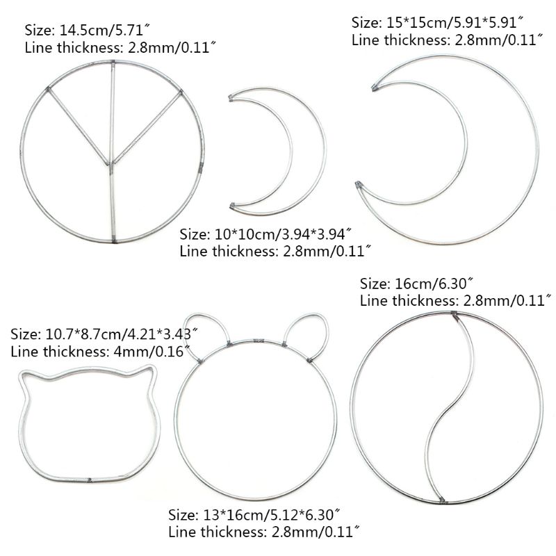 Ijzeren Ring Leuke Dreamcatcher Hoepel Kat Maan Speciale Vormige Ringen Diy Handmande