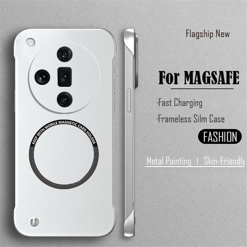 Ultra Thin Frameless Magnetic Case For Magsafe Realme GT NEO 3 3T 2 Pro GT Master Hard PC Shockproof Matte Phone Cover: Nylon / Beige