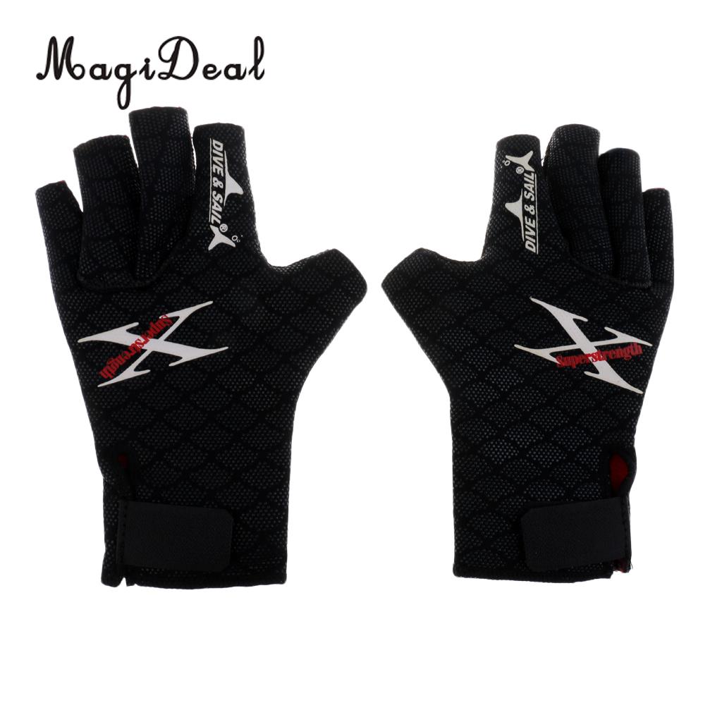 Magideal macio esportes aquáticos mergulho snorkeling surf wetsuit luvas sem dedos s/m/l para caiaque rafting barco canoa acce