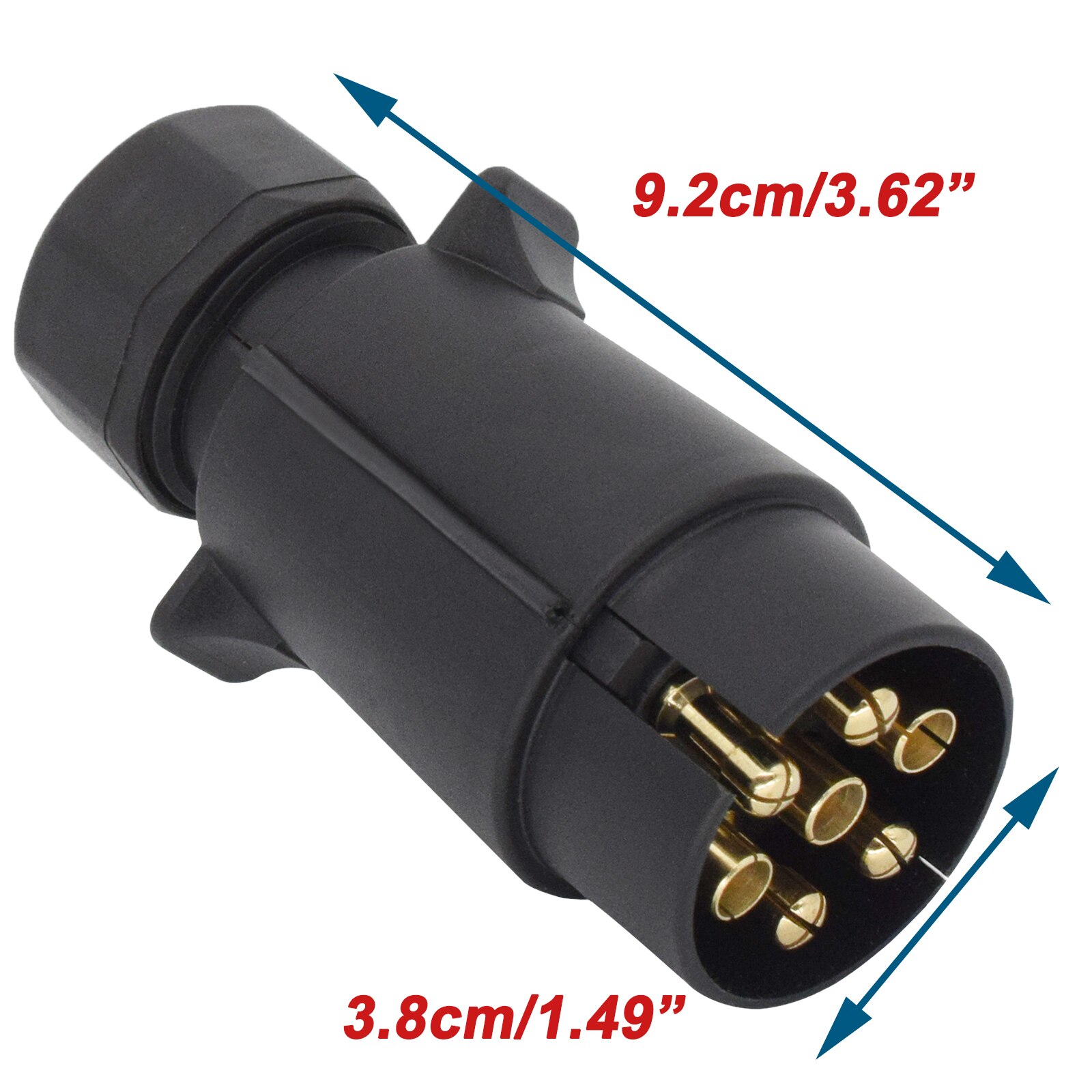 El släpkontakt 7 stift 12v ledningskontakt adapter husvagn båt hästbox släpvagnsljus uttag kontakter biltillbehör