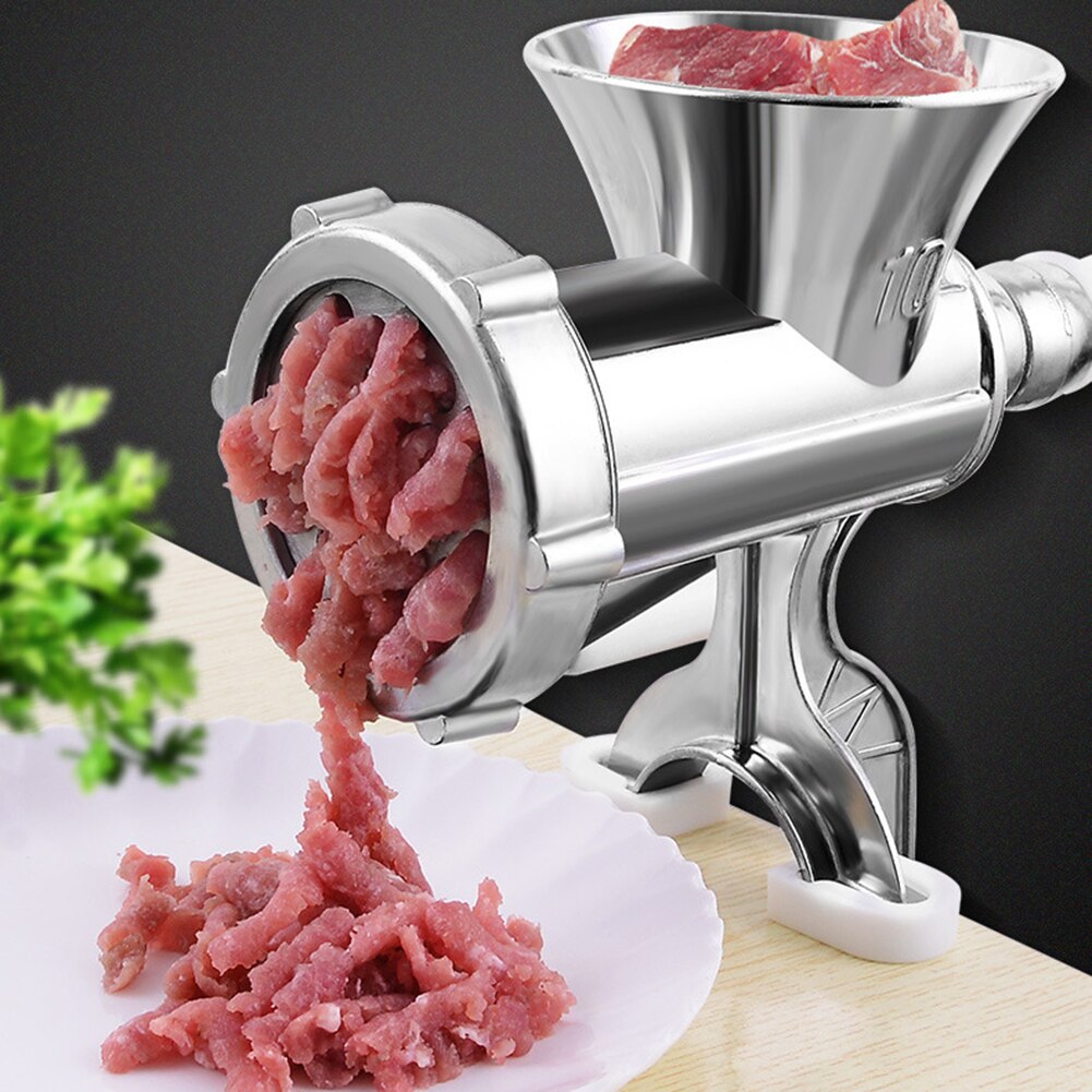 Manuell köttkvarn handdriven nötkött pasta nudlar korv tillverkare prylar aluminium slipmaskin köksredskap