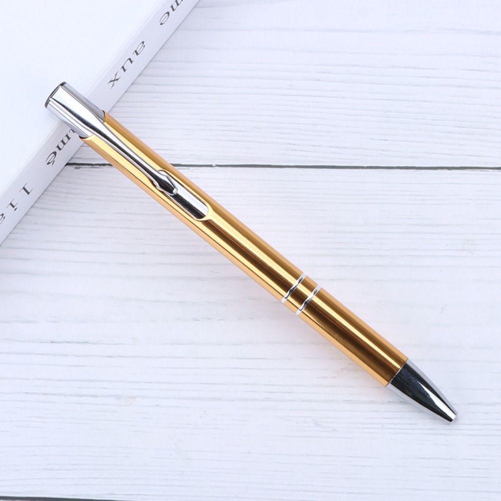 Luxury Metal Ballpoint Pen Waterproof Inktight Signature Pen Durable Multifunction Small Student Prizes: Navy Blue