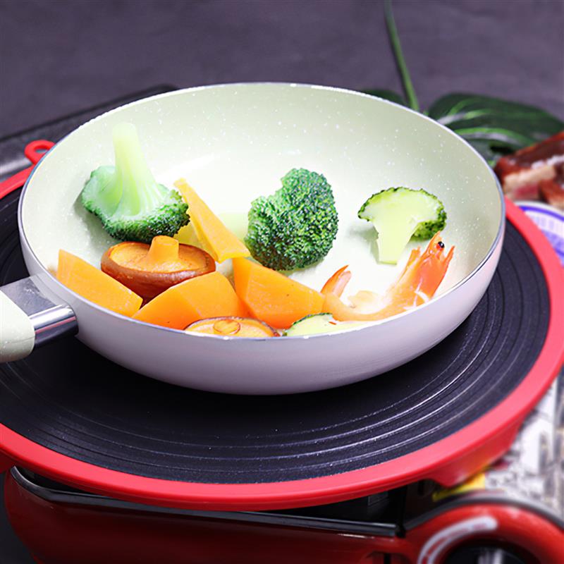 2 tamaños de silicona Cocina de Inducción Protector redonda almohadilla con aislamiento térmico de la cocina de protección de aislamiento de calor negro olla Pan