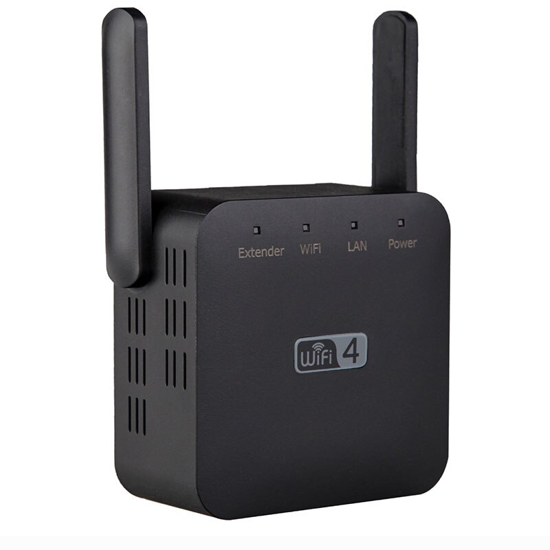 2.4G Wireless Wifi Repeater 300Mbps Wi-Fi Long Signal Range Extender Wi Fi Booster 802.11n/b/g Repeater Access Point: add UK plug / black