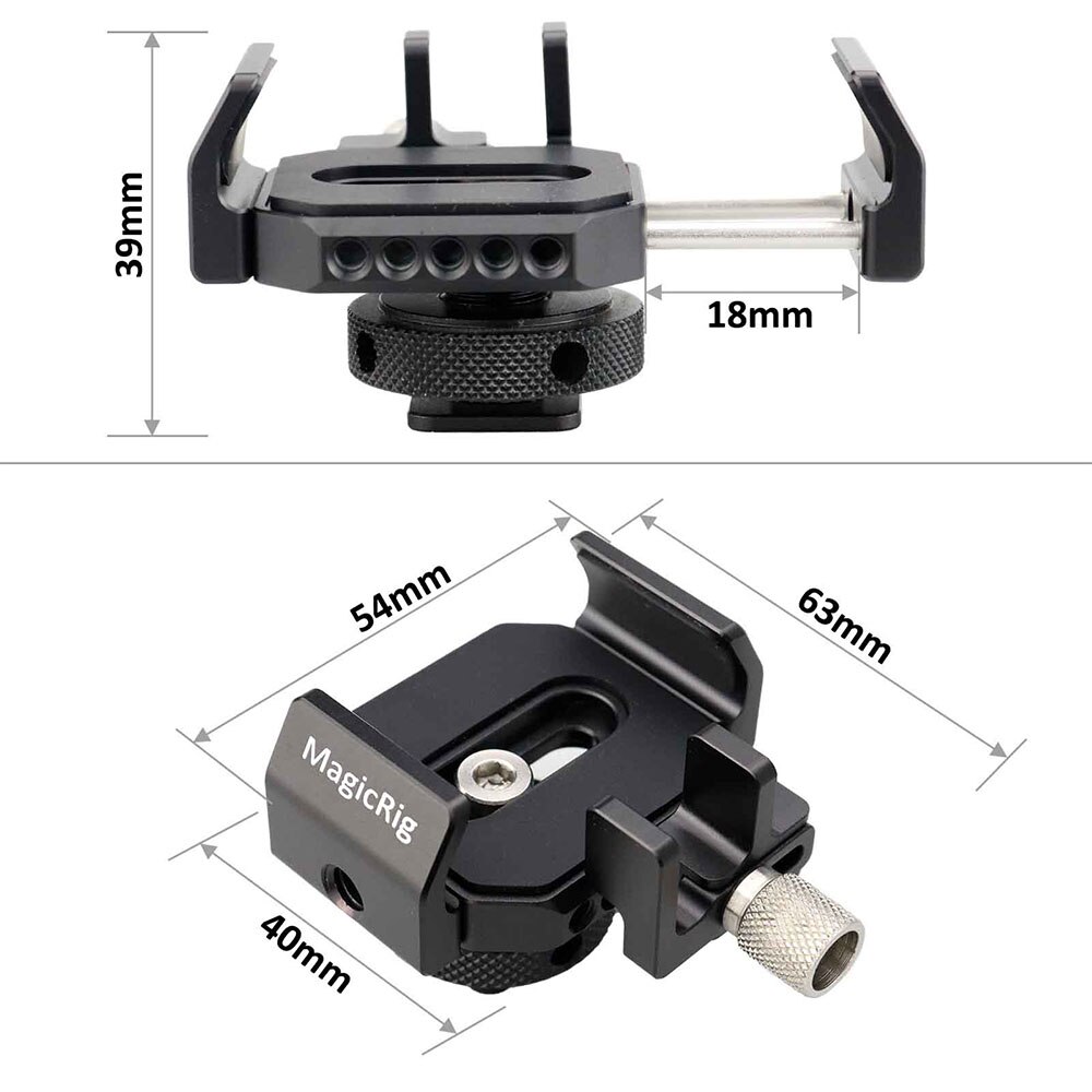 MAGICRIG Universal SSD Mount Holder with Cold Shoe for Samsung T5 &amp;T7 SSD for SanDisk SSD,for BMPCC 4K / 6K / 6K Pro Camera Cage
