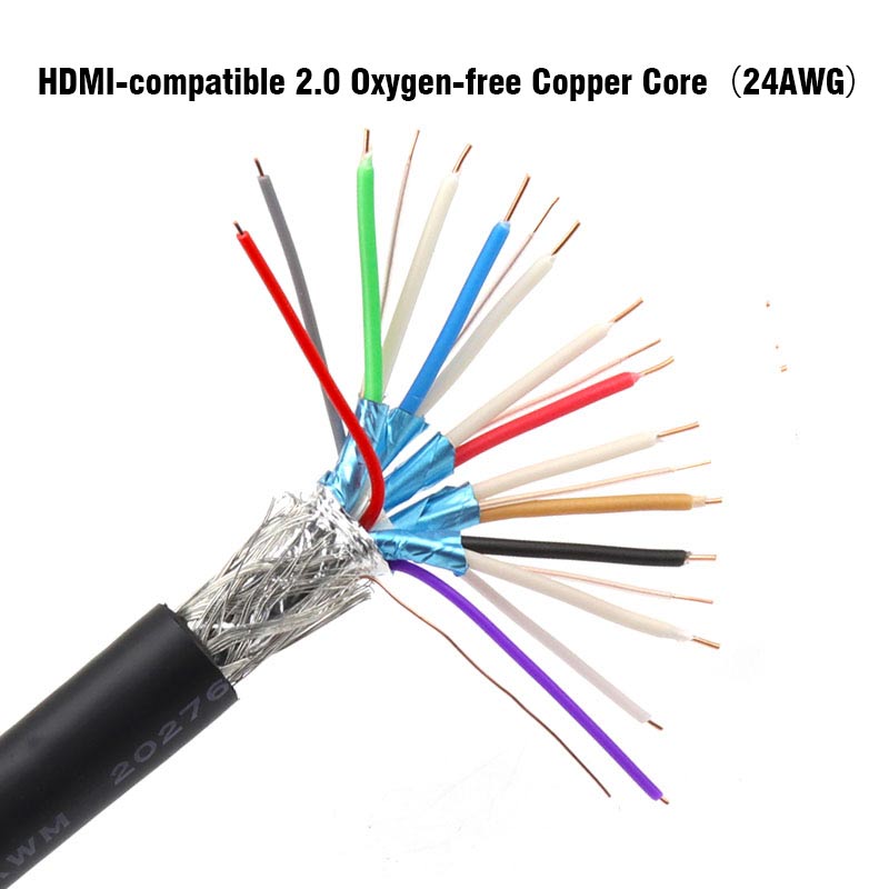 HDMI-kompatibel Kabel Ausführung 2,0 4K HDMI Kabel 24AWG 26 28AWG Draht Eingebettet Verdrahtung DIY Schweißen 19Stift Reine kupfer Draht