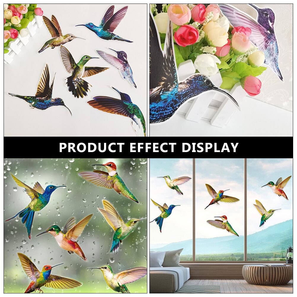 6 Pcs Hummingbird Window Clings Window Decor Decal... – Grandado