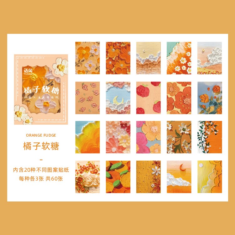 60pcs/lot Kawaii Stationery Stickers RainbowPlanner Decorative Mobile Stickers Scrapbooking DIY Craft stickers: jueziruantang