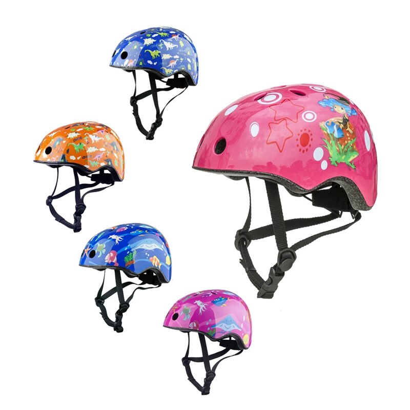 Casco de bicicleta ad-cute para niños y niñas, cascos cómodos de seguridad ajustables para deportes múltiples, ciclismo y Patinaje