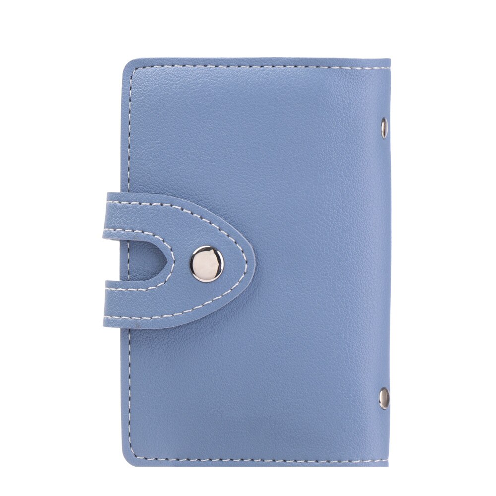 24 Card Slots Business Card Holder PU Leather Plastic Candy Color Korean Passport Bag Cute Card Holder Credit Card Bag