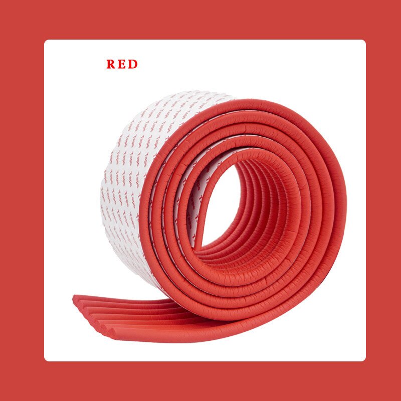 2M Free Stick Baby Safety Corner Protector Children Protection Furniture Corners Protection Child Safety Table Corner Protector: Red