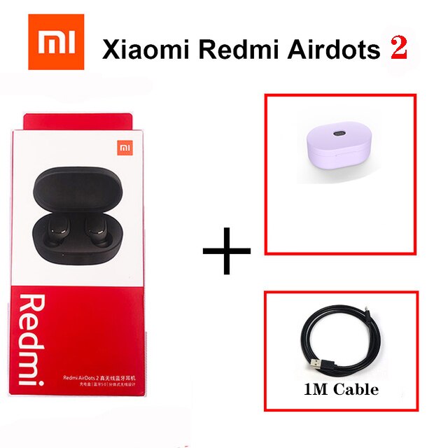 Xiaomi Redmi Airdots 2 Mi True Wireless Bluetooth 5.0 TWS Earphone Gaming Headset Left Right Low Lag Mode Stereo Auto Link: Navy Blue