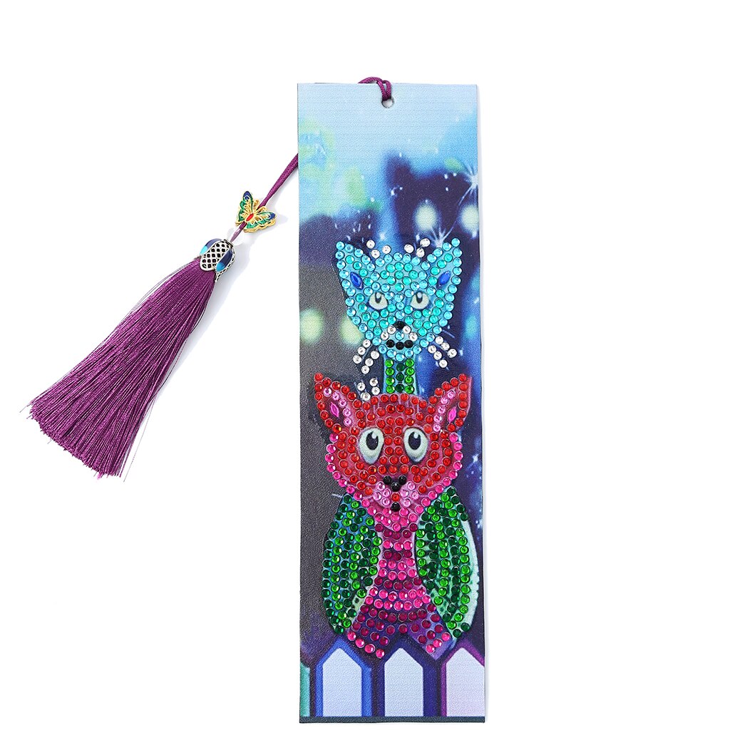 Diamond Painting Bookmarks Embroidery Craft Diamond Art Bookmark DIY Special Shaped Drill Cross Stitch Embroidery Kits Home: V