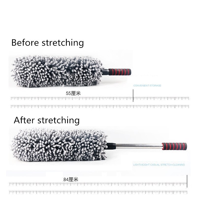Intrekbare Microfiber Autowas Borstel Multifunctionele Auto Stofdoek Verwijderen Cheaner Voor Meubels Reinigen Tool Microfiber Auto Wasmachine