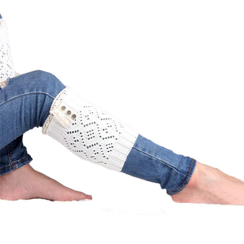 La de dédouanement! Jambières femmes jambières en dentelle longue tricot extensible Boot jambe poignets chaussettes de démarrage jambières directe