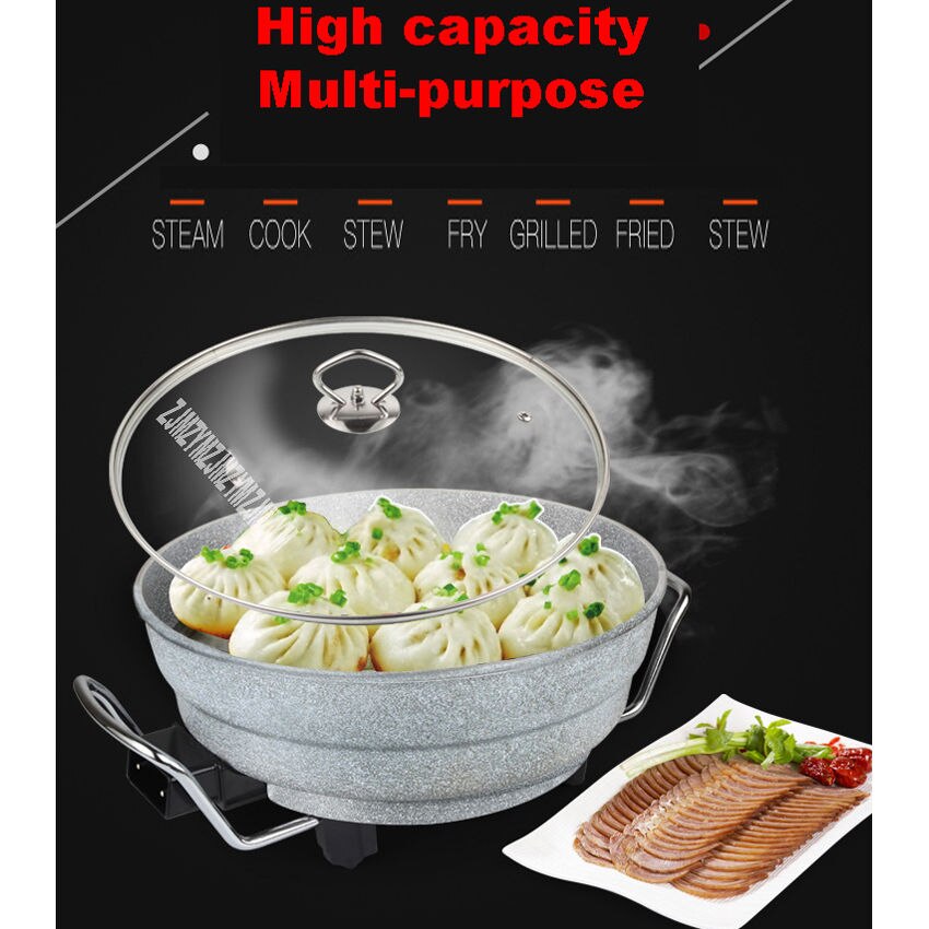 Elektrische pot met 4 compartimenten, multifunctionele hotpot van 6