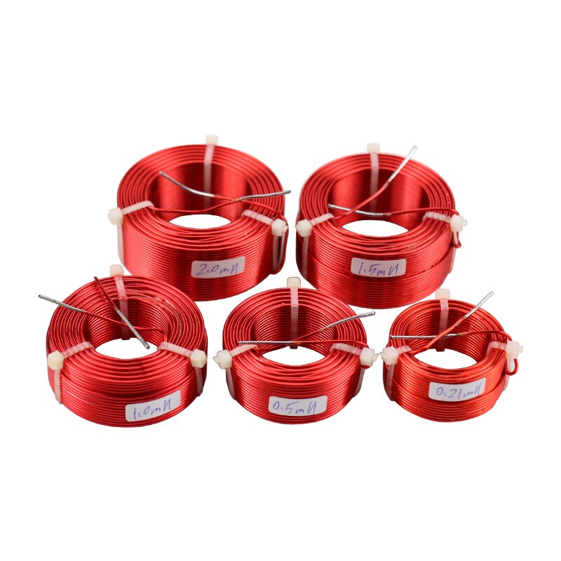 GHXAMP-bobina de Inductor cruzado de altavoz, divisor de frecuencia de cobre libre de oxígeno, inductancia 0.21mH 0.5mH 1.0mH 1.5mH, 1 unidad, 1,2mm