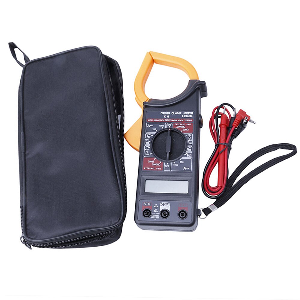 Handheld Digital Clamp Meter Multimeter AC/DC Volt Current Voltage Ohm Tester Resistance Ammeter Insulation Multitester DT266