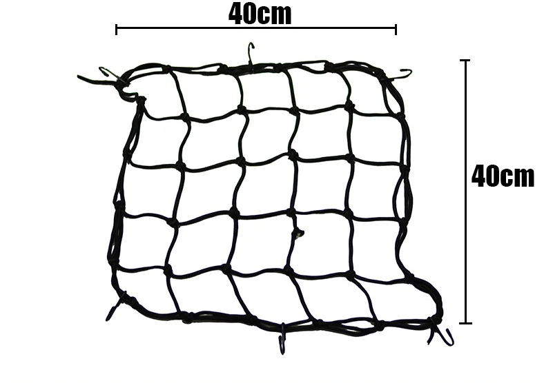 40x40 cm motorfiets 6 haken elastische bungee netto motorfiets opslag helm tank bagage mesh web motorfiets accessoires 5 kleuren: Beige