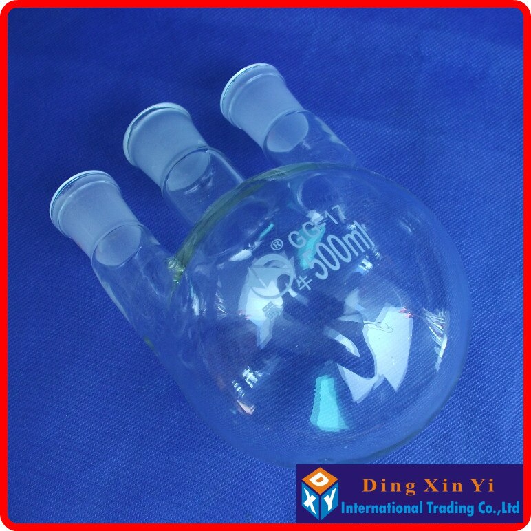 500ml 24/29 three-necked round-bottom flask,Flask round bottom with three necks,short neck standard ground mouth