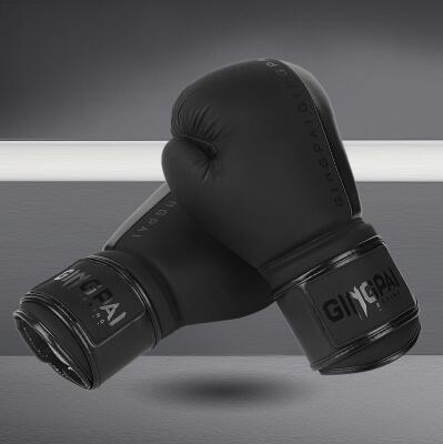 Bokshandschoenen voor heren zwarte vechtsport mma bokshandschoenen dikker muay thai sanda training volwassenen kinderen boksuitrusting 6-12oz: Zwart / 12 oz