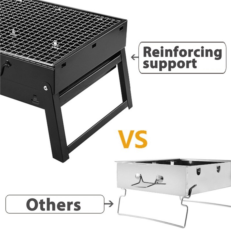 Dikker Opvouwbare Draagbare Bbq Grill Patio Barbecue Kachel Outdoor Camping Picknick Barbecue Compact Houtskool Barbecue Bbq