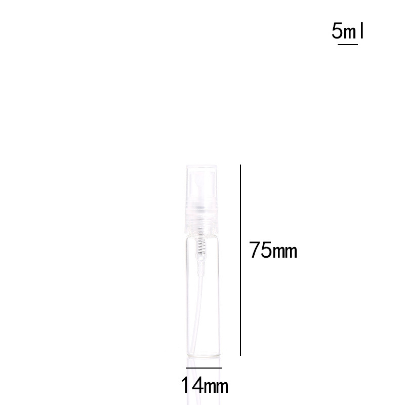 5/10 stuks mini draagbare sprayflesjes , lege parfumverstuivers, transparante parfumflesjes, 10ml 5ml cosmetische proefflesjes van glas: Lichtgroen