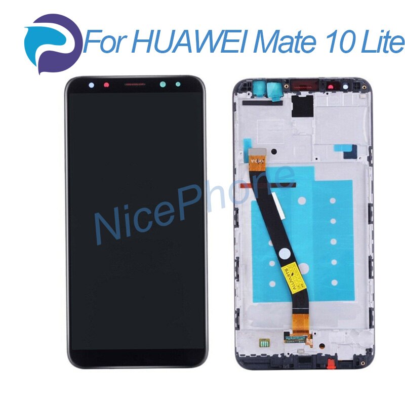 Mate 10 Lite LCD Touch Screen with Frame matte 10 Lite Display LCD RNE-L21/L22/L01/L02/L11/L23/L03/AL00 Mate 10 Lite LCD screen: Black (With Frame)