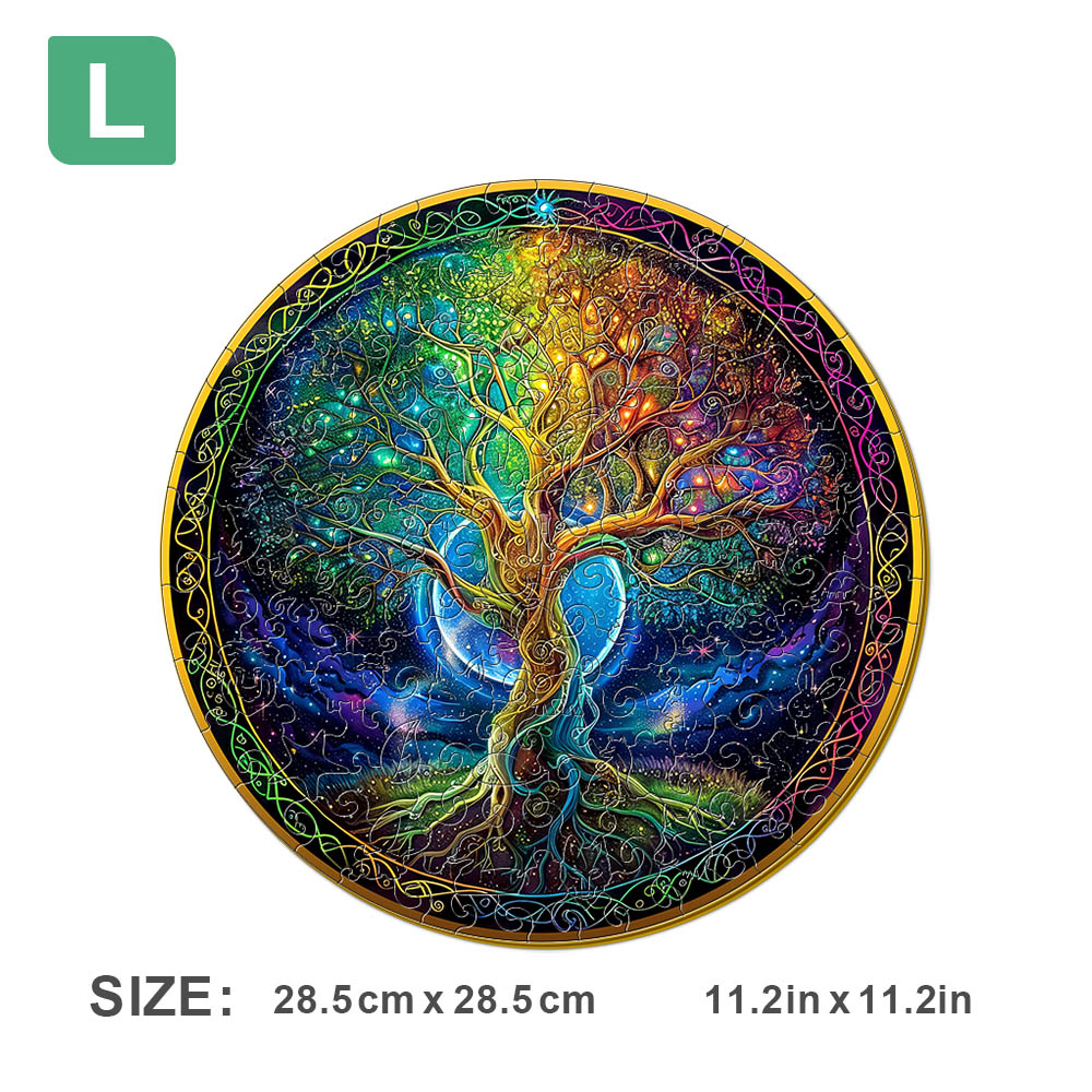 Holzpuzzle Baum des Lebens Geschenkbox Exquisites Unregelmäßiges Tierformpuzzle Weihnachten personalisiertes Senior einzigartiges Famil