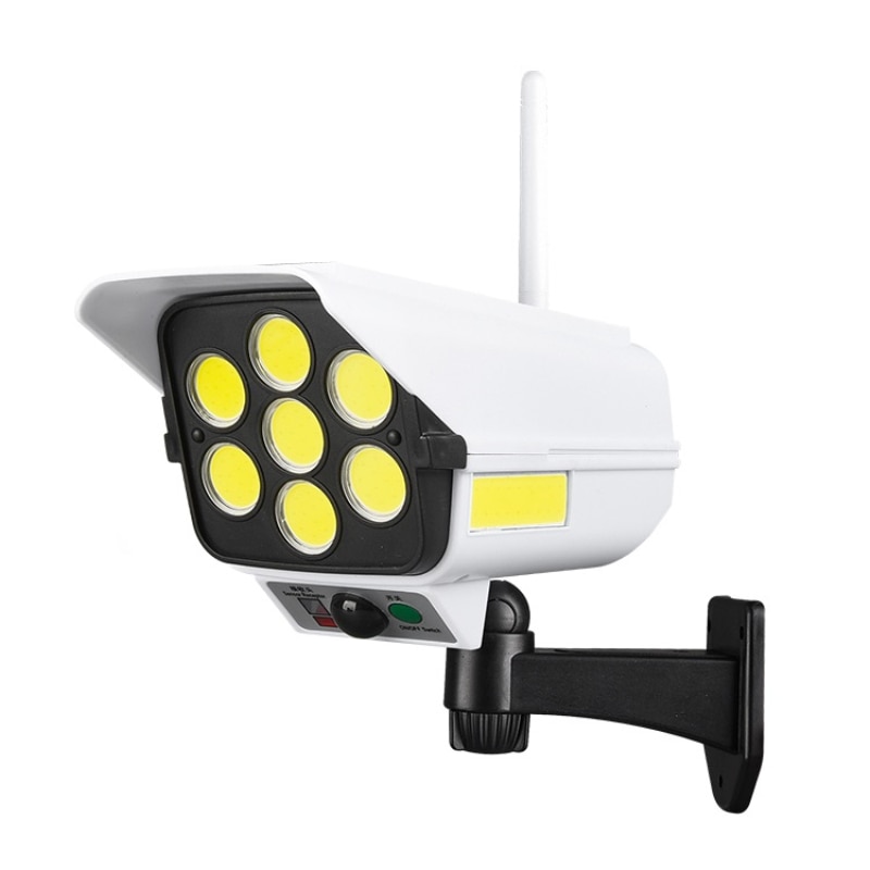 Remote Control Solar Projector Lamp Simulation Monitor Spotlight Courtyard Body Induction Flood-light Outdoor Lighting