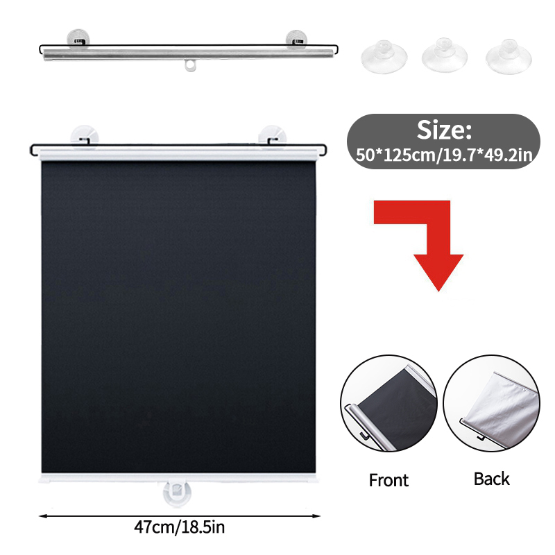 Tende a rullo retrattili Tenda Ventosa Parasole Tende oscuranti Finestra Tenda parasole auto telecamera da letto Cucina Forniture: verde