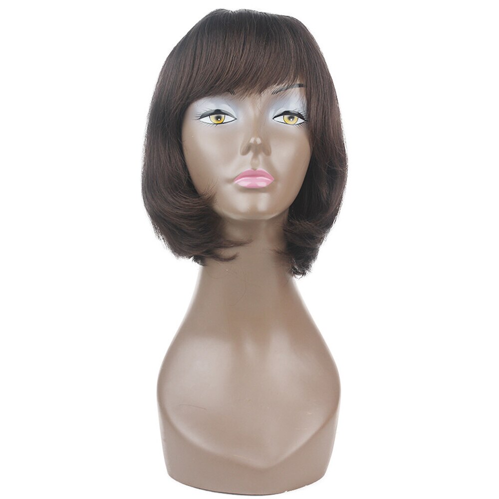 X-TRESS de alta temperatura fibra ombre peruca na moda para mulheres perucas de cabelo sintético bob curto com franja lateral longa: #4