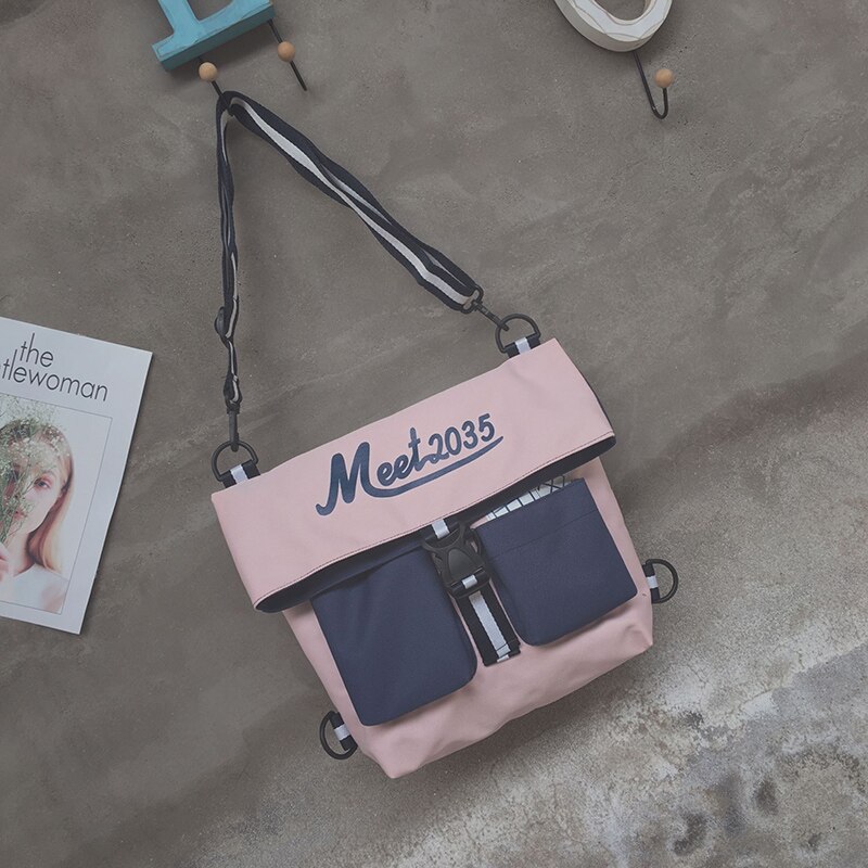 Devil' s2020 drie-gebruik rugzak dames dubbele schouder schooltas: Roze