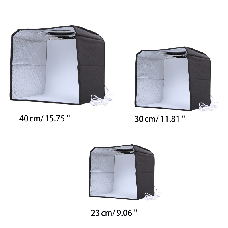 M76A Photo Studio Light Box with LED Lights Collapsible Photography Photo Background Shooting Tents with 6 Photo Backdrops