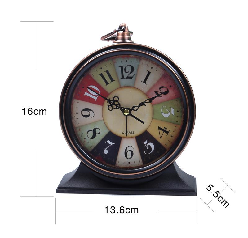 Retro Style Metal Alarm Clock Students Children's Birthday Bedroom Ornaments Desk Alarm Clock