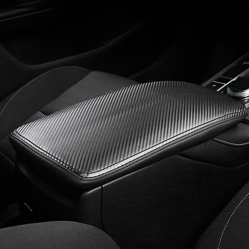 Car Carbon Fiber Center Console Leather Armrest Cover for Mazda CX-30 CX30 Car Styling