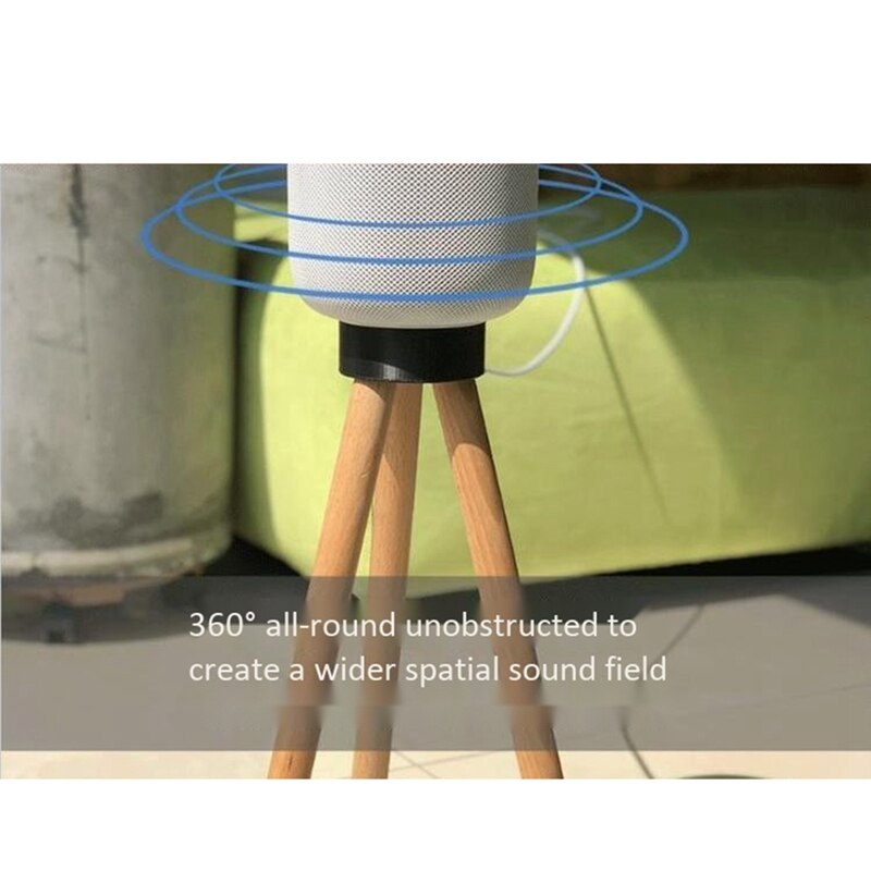 Geschikt Voor Apple Homepod Smart Speaker Base Homepod Accessoires Vaste Hoogte Speaker Massief Houten Vloer Stand-40CM